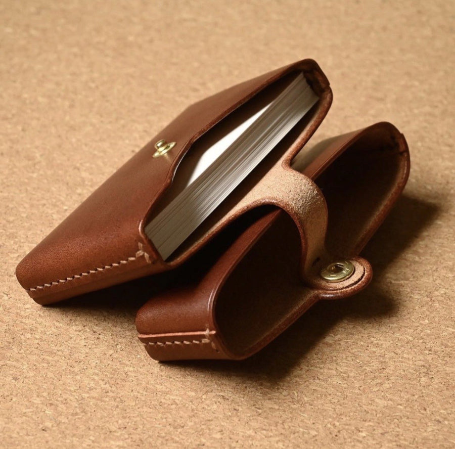 IZAKURA Origami Card Case Brown