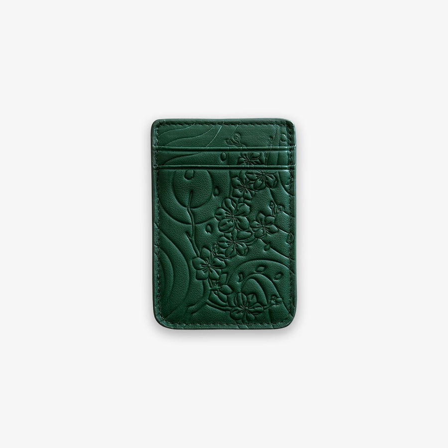 IZAKURA MagSafe Card Holder Emerald Green