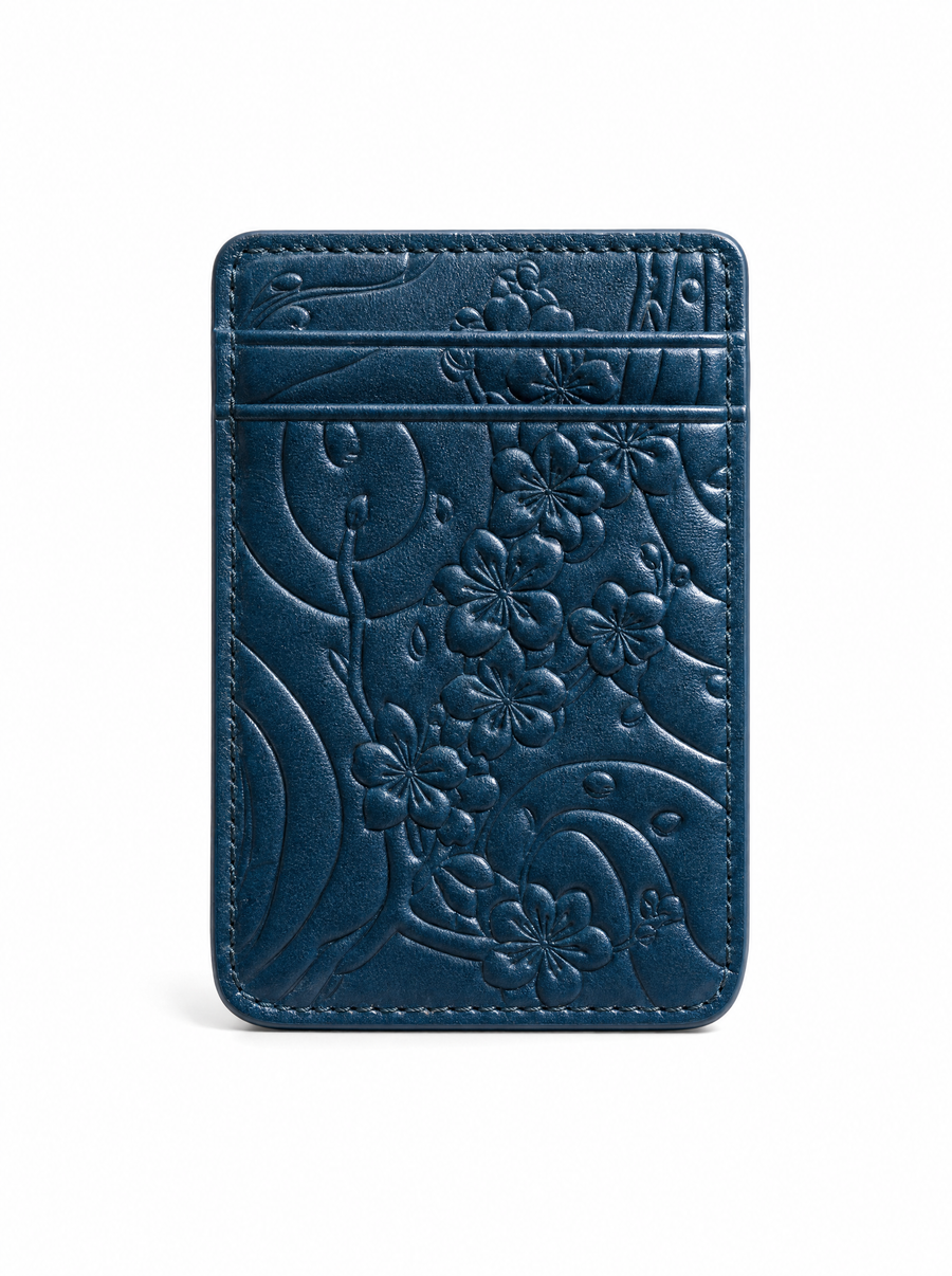 IZAKURA MagSafe Card Holder Ocean Blue