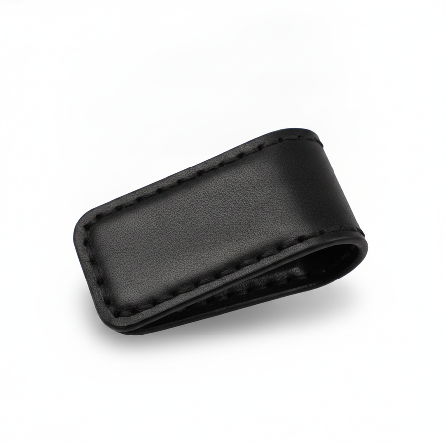 IZAKURA Leather Money Clip Black