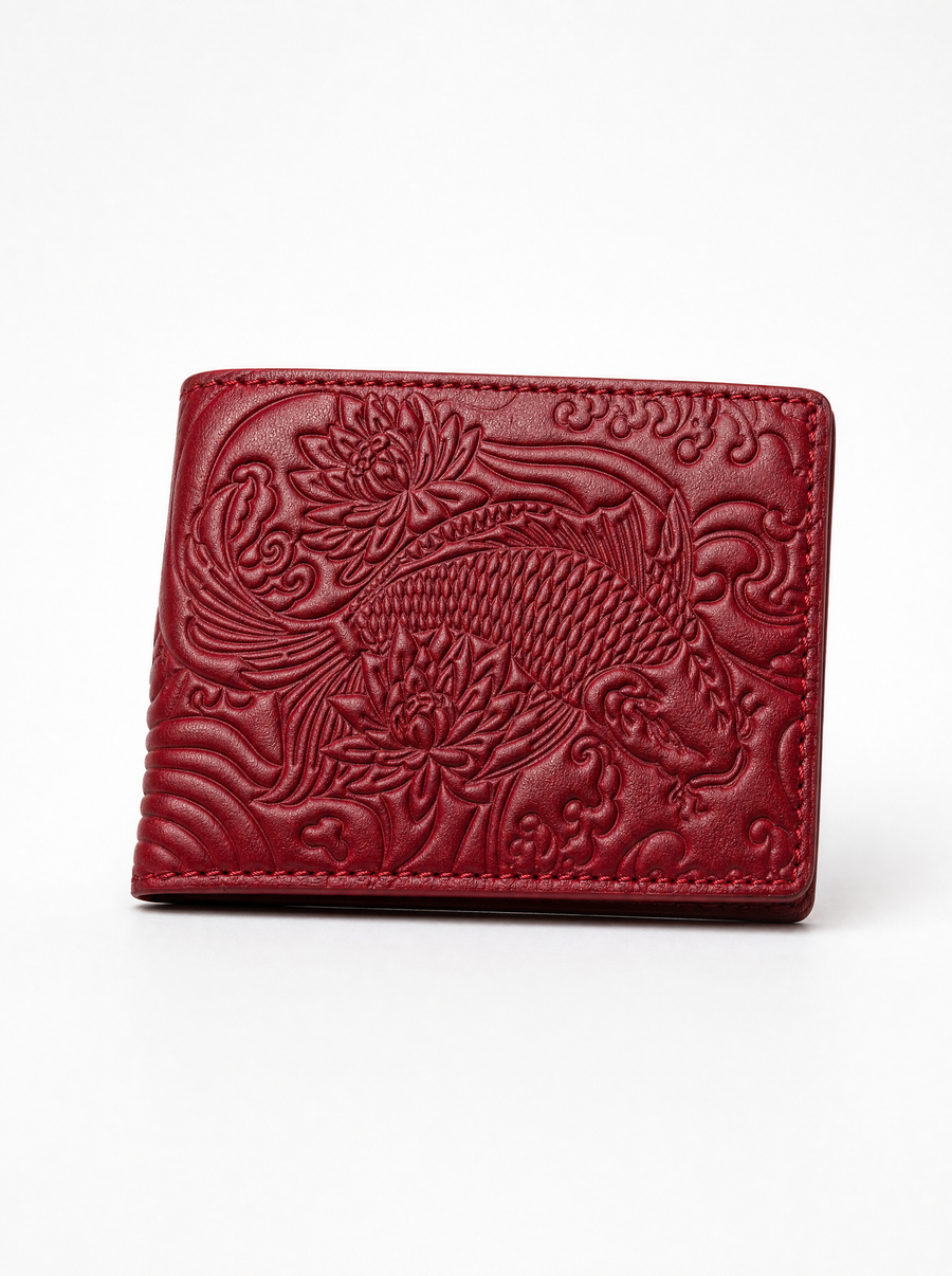 IZAKURA Bifold Wallet Cherry Red
