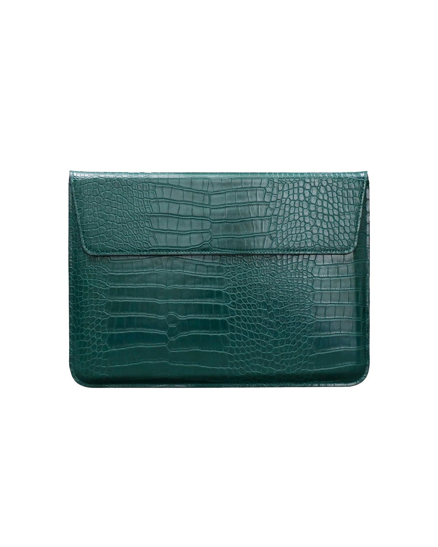 IZAKURA Wani Crocodile Laptop Sleeve Emerald Green
