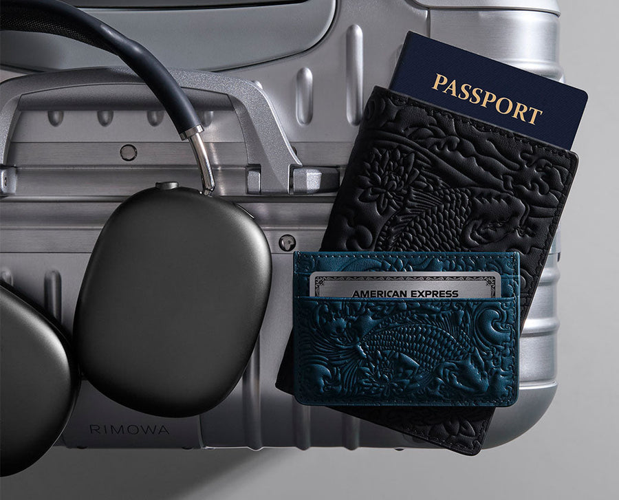 IZAKURA Card Holder Ocean Blue